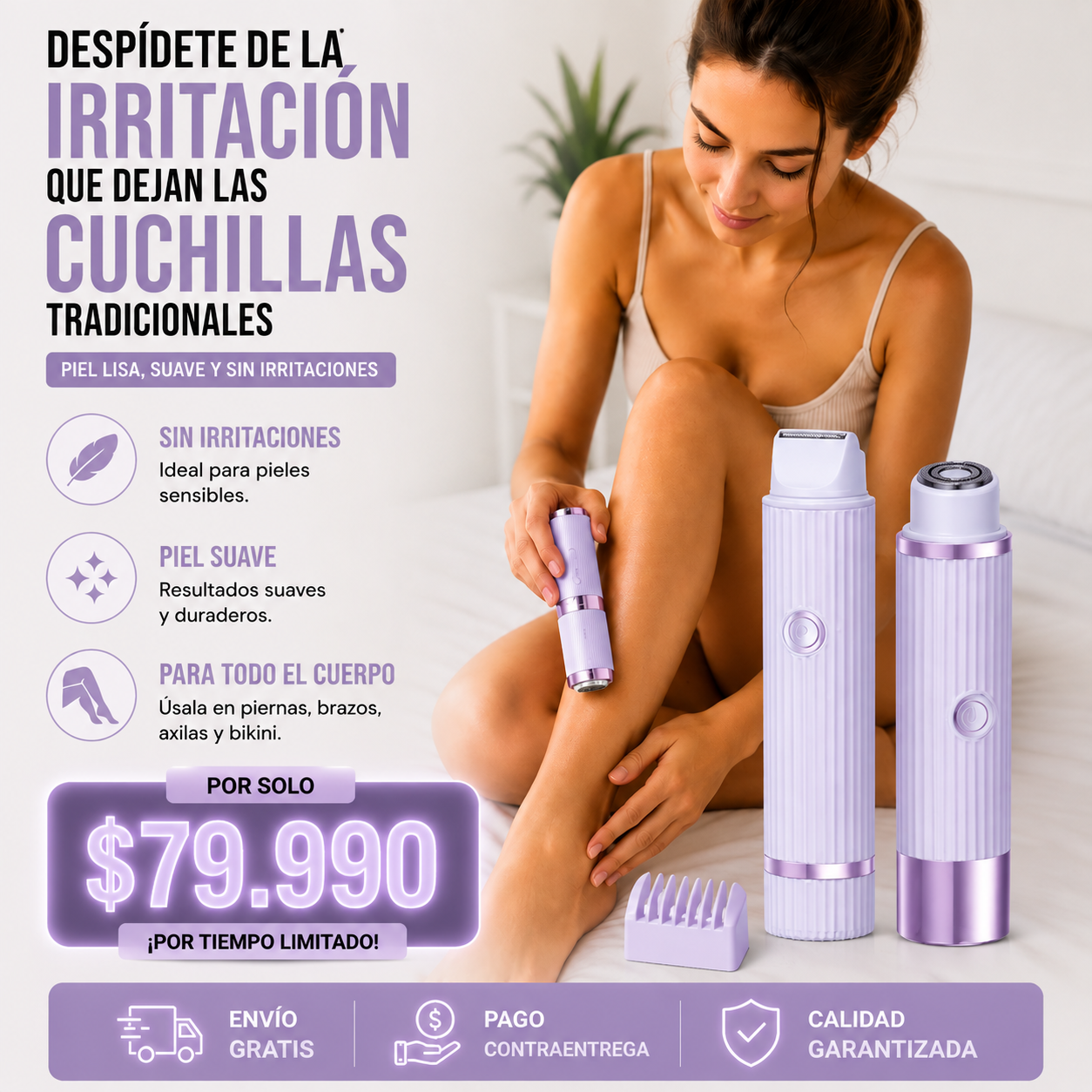 Piel suave y sin irritación con Depilis 2 en 1 🌸